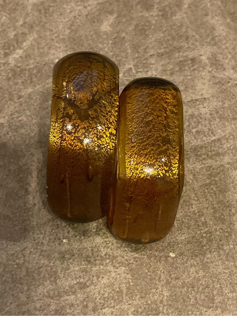 Crate and Barrel Square Amber Napkin Rings